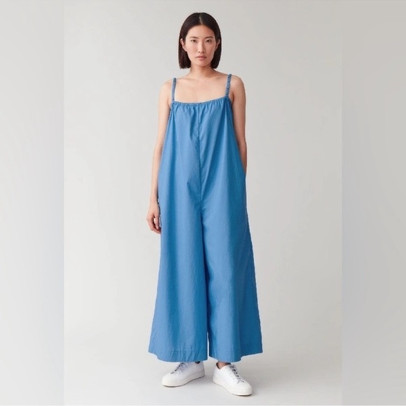 COS Wide-Leg Jumpsuit cotton blue - XS - Picture 1 of 8